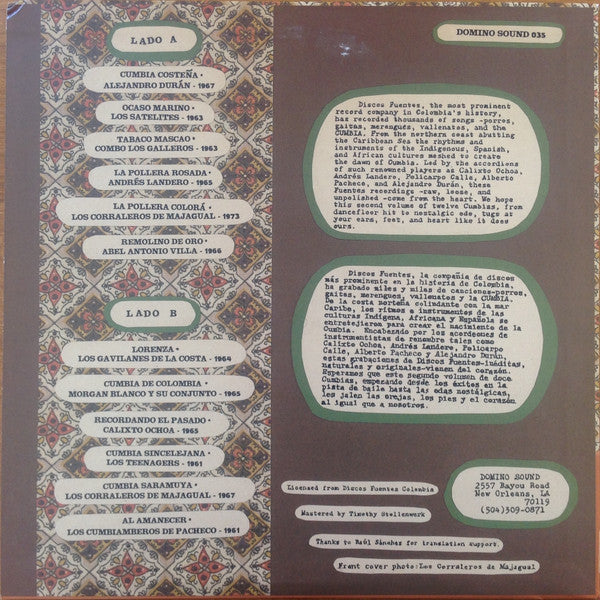 V.A. (南米コロンビアのクンビア・ディスコ・コンピ第二弾!) - Remolino De Oro (US 限定プレス LP/New)