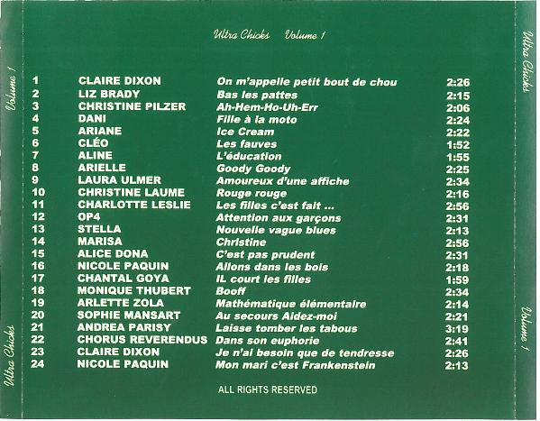 V.A. (60's フレンチ・ポップ・コンピ) - Ultra Chicks Volume 1 Filles In The Garage! (Canada 限定 CD/ New)