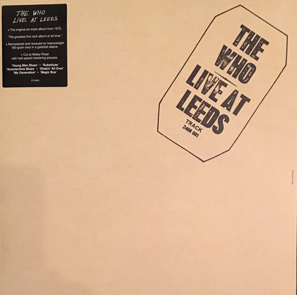 WHO (フー) - LIve At Leeds (EU 限定「ハーフスピード（高音質）リマスター」再発180g LP-見開きジャケ/New
