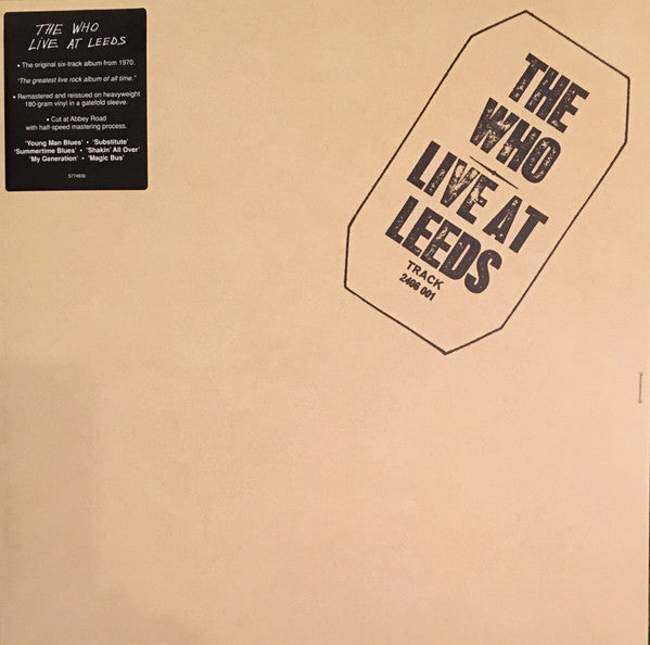 WHO (フー) - LIve At Leeds (EU 限定「ハーフスピード(高音質)リマスター」再発180g LP-見開きジャケ/New)