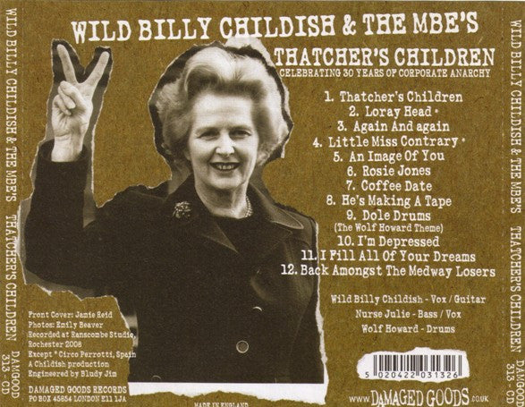 WILD BILLY CHILDISH & THE MBE'S (ワイルド・ビリー・チャイルディッシュ ) - Thatcher's Children (UK 限定 CD /New)