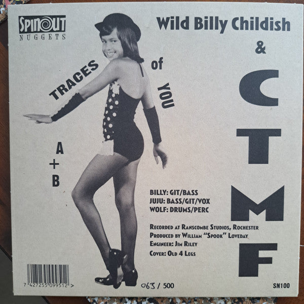 WILD BILLY CHILDISH & CTMF (ワイルド・ビリー・チャイルディッシュ & CTMF) - Traces Of You (UK 限定500枚ナンバリング入りざら紙ジャケ付き 7"/New)