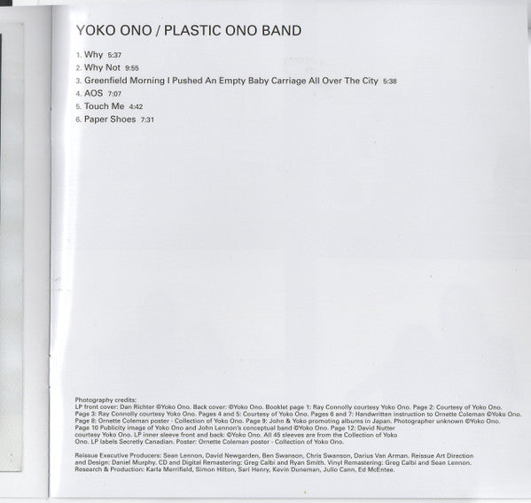 YOKO ONO / PLASTIC ONO BAND (JOHN LENNON) (ヨーコ・オノ /プラスチック・オノ・バンド /ジョン・レノン) - ヨーコの心 (Japan 限定復刻「クリアVINYL」LP+オマケ/New)'70年ソロ名義即興絶叫名作デビューアルバム