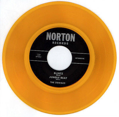 ZODIACS (ゾディアックス) - The Primitive Instrumental Sounds Of The Zodiacs (US 限定ジャケ付4曲入り「イエローヴァイナル」 7" EP /廃盤 New)