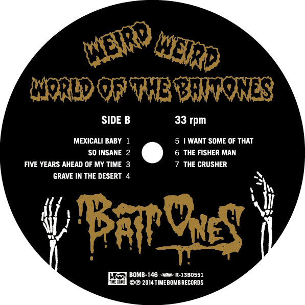 BAITONES (ベイトワンズ) - Weird World Of The Baitones (Japan タイムボム300枚限定リマスター再発LP-特製ポスタージャケ /New) 2014年デビュー・アルバム初LP化!4/25 (金)発売!