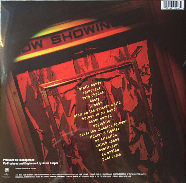 SOUNDGARDEN (サウンドガーデン) - Down On The Upside (EU 限定復刻リマスター再発180グラム重量 2xLP/NEW)