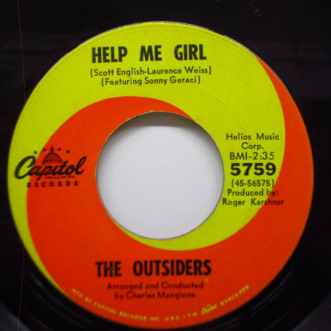 OUTSIDERS (US) (アウトサイダーズ) - Help Me Girl (US Orig.7"+PS)