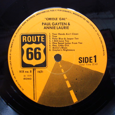 PAUL GAYTEN & ANNIE LAURIE - Creole Gal (SWEDEN Orig.)
