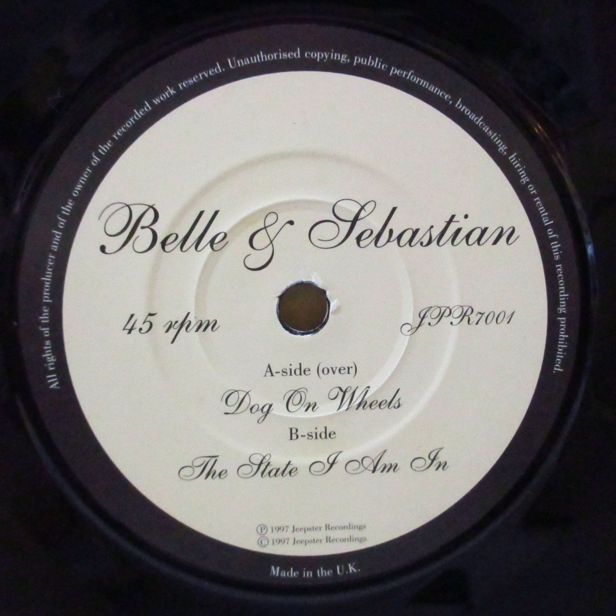 BELLE & SEBASTIAN (ベル・アンド・セバスチャン) - Dog On Wheel (UK オリジナル 7"+光沢ジャケ)