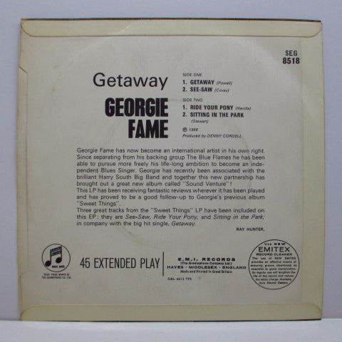 GEORGIE FAME (ジョージィ・フェイム) - Getaway (UK Orig.Mono EP/CFS)