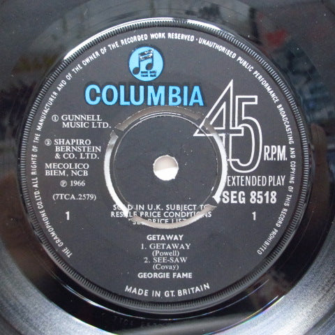 GEORGIE FAME (ジョージィ・フェイム) - Getaway (UK Orig.Mono EP/CFS)