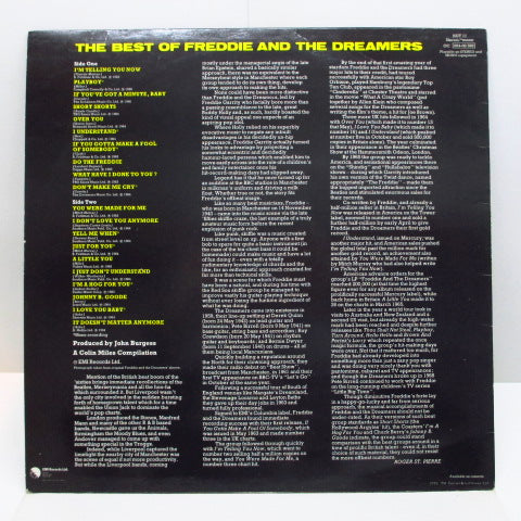 FREDDIE AND THE DREAMERS (フレディー&ザ・ドリマーズ) - The Best Of Freddie And The Dreamers (UK Orig.LP/No CS)