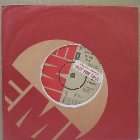 SEX PISTOLS (セックス・ピストルズ) - Anarchy In The U.K. (UK 2nd Press Promo  Stickered Lbl.7