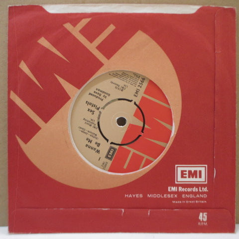 SEX PISTOLS (セックス・ピストルズ) - Anarchy In The U.K. (UK 2nd Press Promo Stickered Lbl.7"/CS)