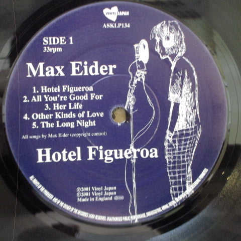 MAX EIDER (マックス・イーダー) - Hotel Figueroa (UK オリジナル LP/New 廃盤)