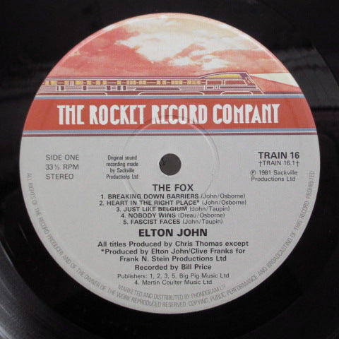 ELTON JOHN (エルトン・ジョン) - The Fox (UK Orig.LP)