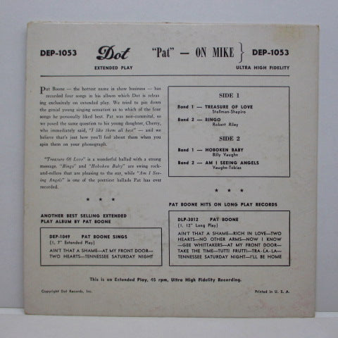 PAT BOONE - On Mike (US Orig.EP)