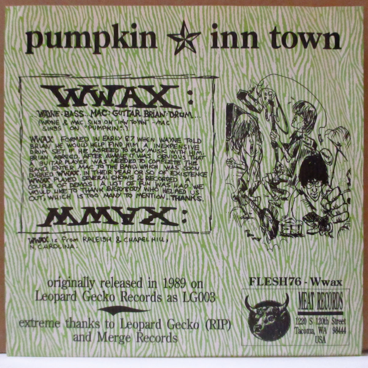 WWAX (ワックス) - Pumkin (US Reissue 7"/Green PS)