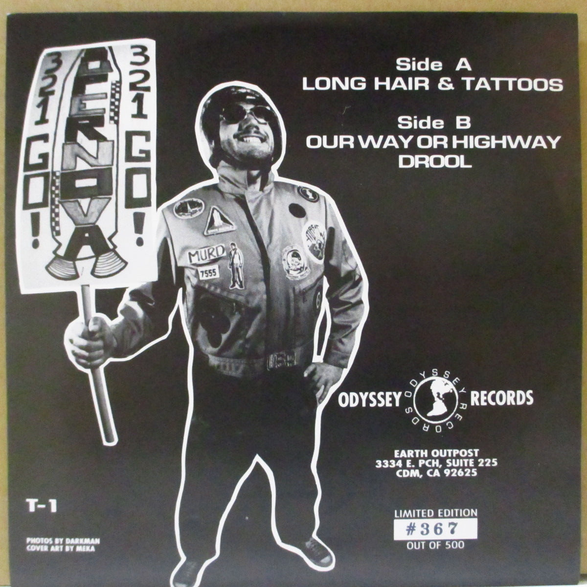 SUPERNOVA (スーパーノヴァ) - Long Hair & Tattoos (US Limited Grey Marbel Vinyl 7"+Insert/Numbered PS)