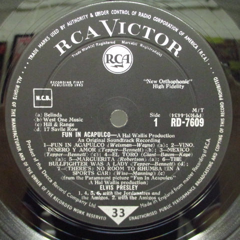 ELVIS PRESLEY (エルヴィス・プレスリー) - Fun In Acapulco (UK Orig)