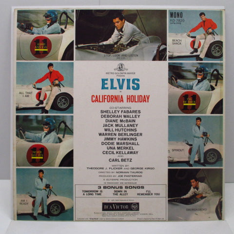ELVIS PRESLEY (エルヴィス・プレスリー) - California Holiday (Spinout) (UK初回オリジナル「レッド・スポット黒ラベ」モノラル LP/表面コーティング・ジャケ) '66年主演映画「カリフォルニア万才」サントラ