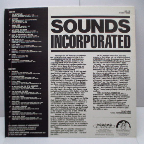 SOUNDS INCORPORATED (サウンズ・インコーポレイテッド) - Sounds Incorporated (UK Re LP/Black & White Lbl.)