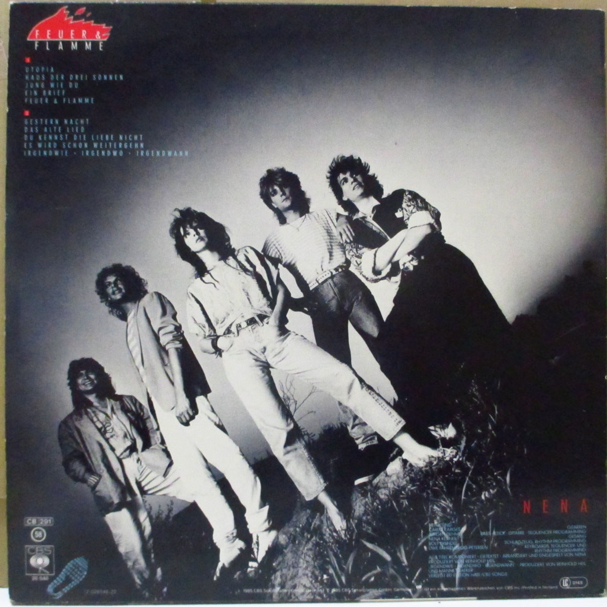 NENA (ネーナ) - Feuer Und Flamme (German オリジナル LP+ポスター, インナー、マーチ用インサート)