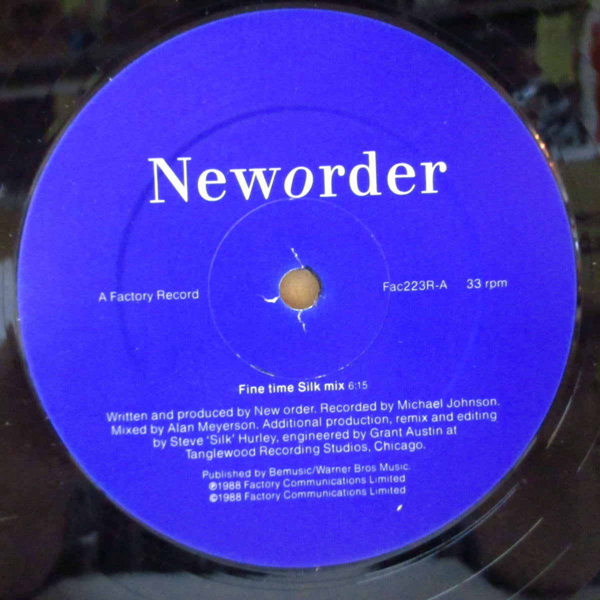 NEW ORDER (ニュー・オーダー) - Fine Time - Remix (UK オリジナル 12"+インナー)