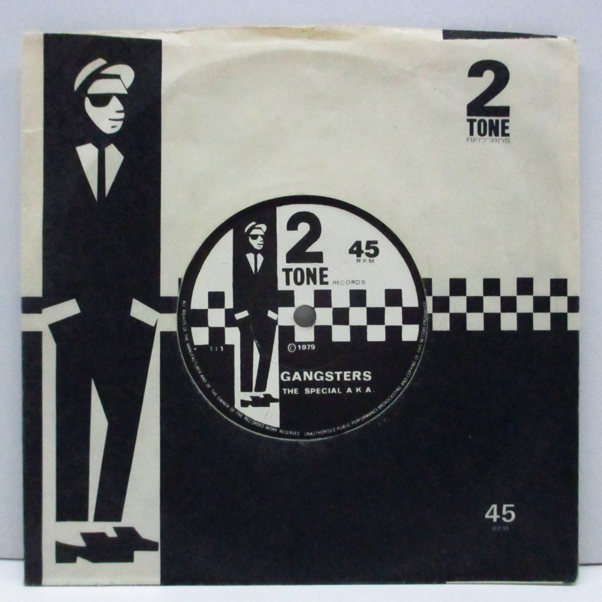 SPECIAL AKA, THE / SELECTER, THE (ザ ・スペシャル AKA / ザ ・セレクター) - Gangsters / The Selecter (UK '79 再発「紙ラベ、フラットセンター」7"+再発カンパニースリーブ/マトTT1-4)