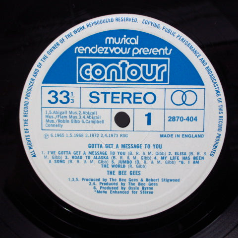 BEE GEES (ビージーズ) - Gotta Get A Message To You (UK オリジナル LP/両面コーティング・ジャケ)