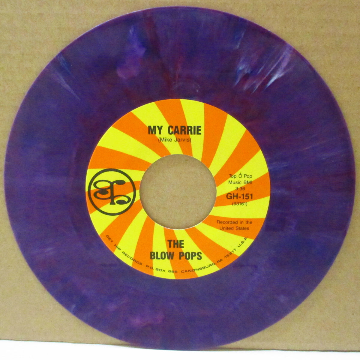 BLOW POPS, THE (ザ・ブロー・ポップス) - My Carrie (US Orig.Purple Marble Vinyl 7")