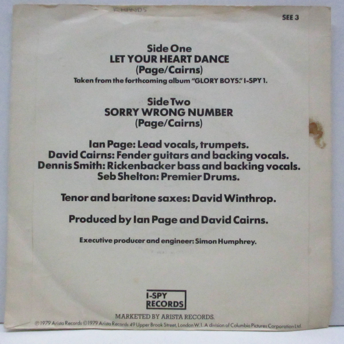 SECRET AFFAIR (シークレット・アフェア) - Let Your Heart Dance (UK '79 再発「小穴シルバーラベ」7"+マット・ソフト紙ジャケ)