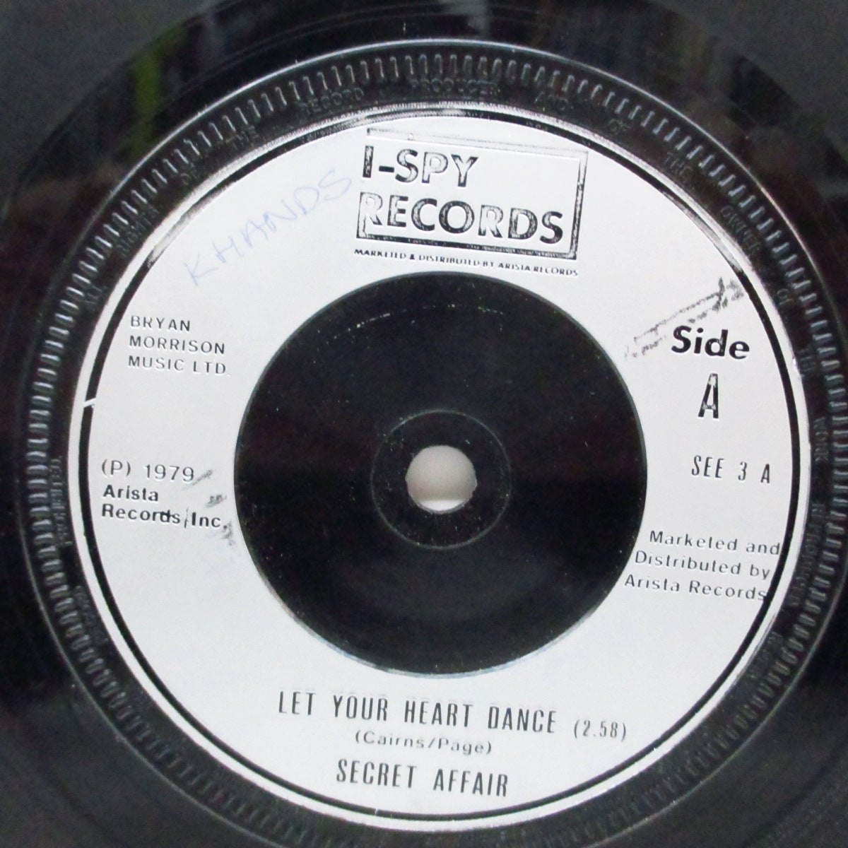 SECRET AFFAIR (シークレット・アフェア) - Let Your Heart Dance (UK '79 再発「小穴シルバーラベ」7"+マット・ソフト紙ジャケ)