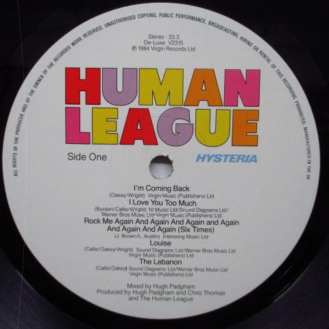 HUMAN LEAGUE, THE (ヒューマン・リーグ) - Hysteria (UK Orig.LP+Inner/GS)