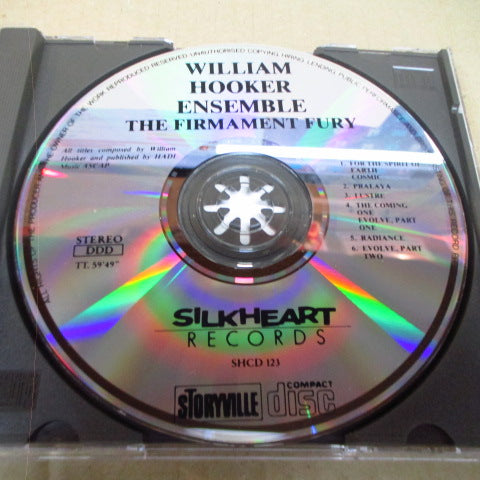 WILLIAM HOOKER ENSEMBLE - The Firmament / Fury (Sweden Orig.CD)