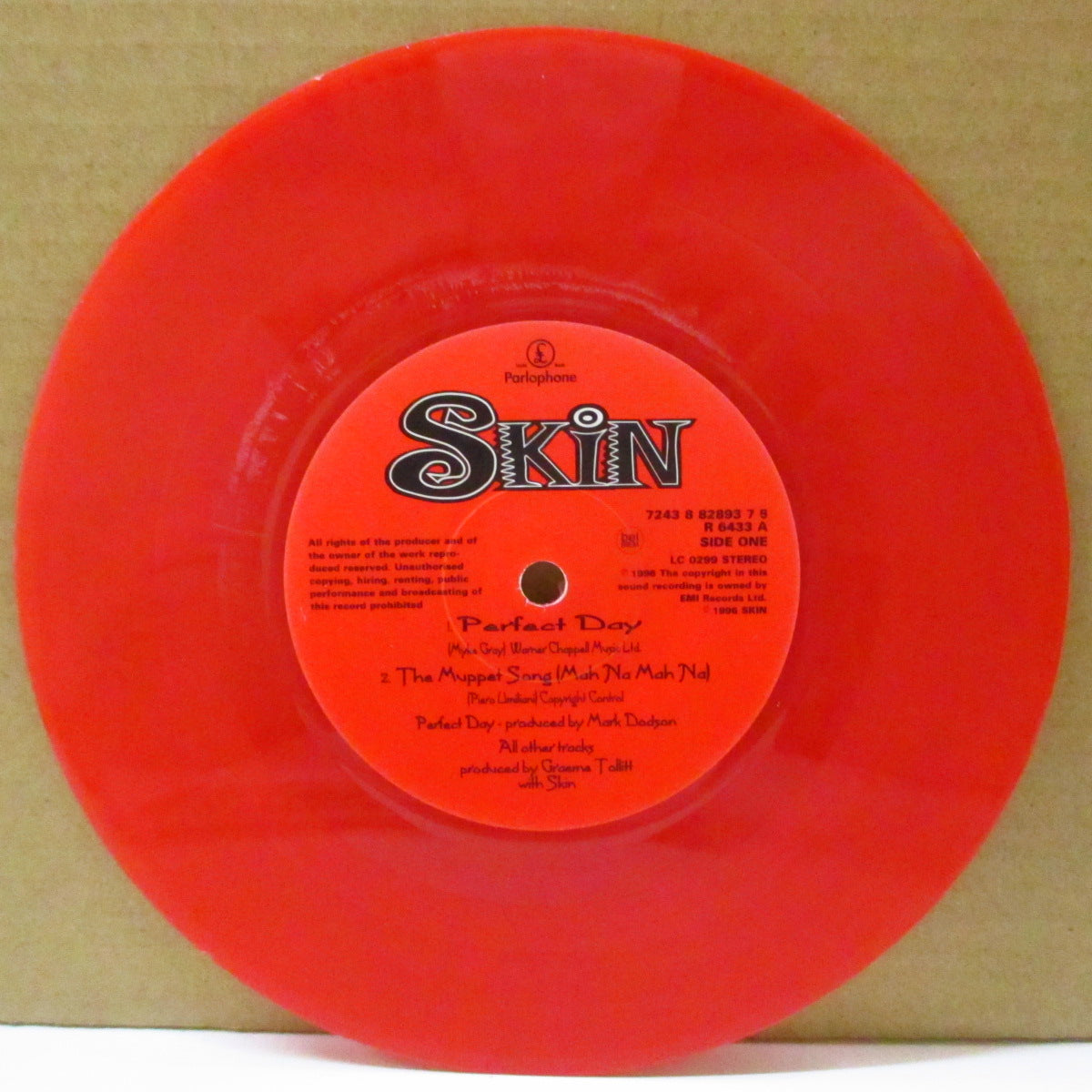 SKIN (スキン) - Perfect Day +3 (UK Limited Red Vinyl 7"+Poster)