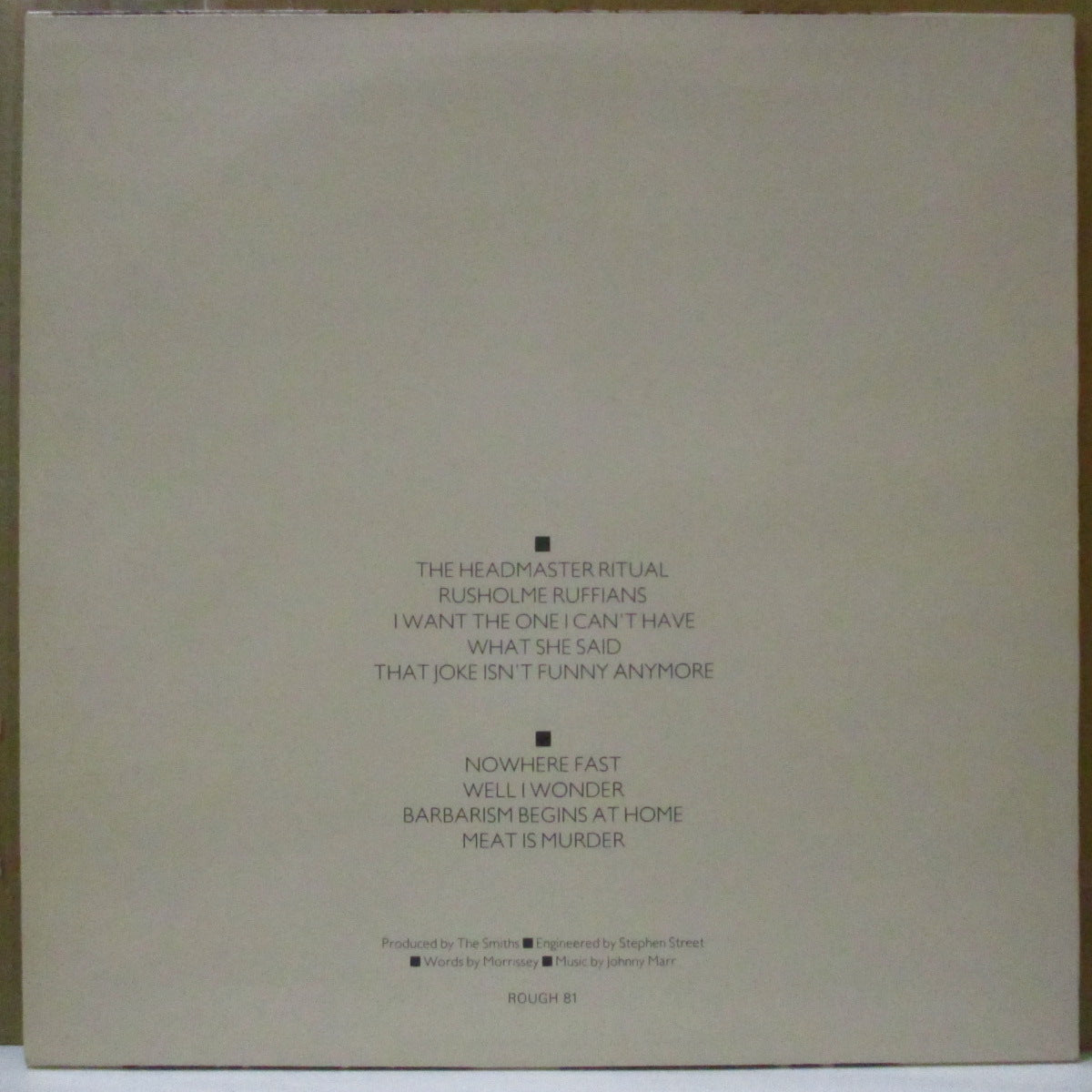 SMITHS, THE (ザ・スミス) - Meat Is Murder (Sweden オリジナル LP+インナー)