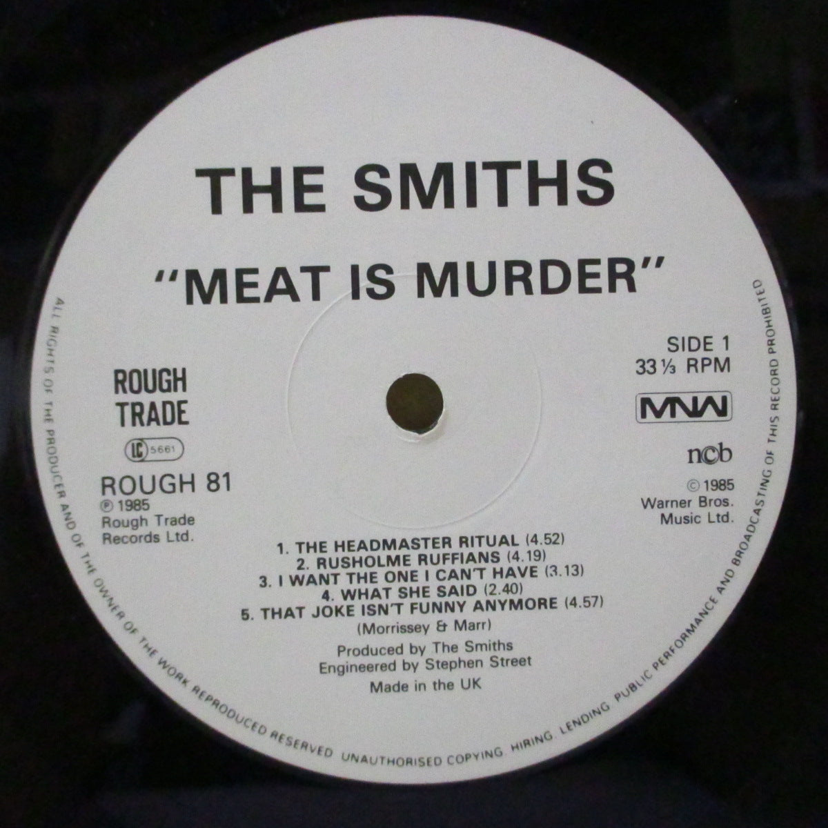 SMITHS, THE (ザ・スミス) - Meat Is Murder (Sweden オリジナル LP+インナー)