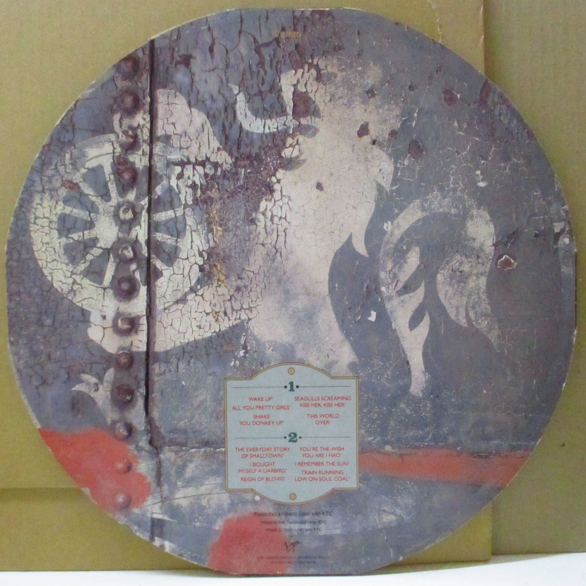 XTC (エックスティーシー) - The Big Express (UK オリジナル LP+円形インナー/車輪型円形光沢ジャケ)