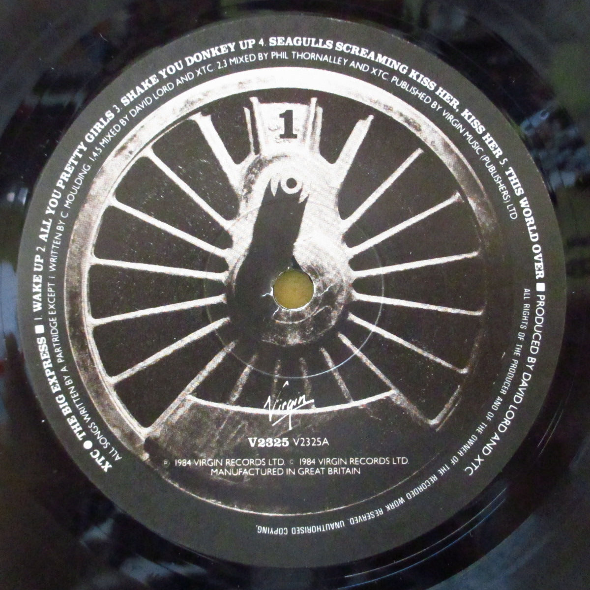 XTC (エックスティーシー) - The Big Express (UK オリジナル LP+円形インナー/車輪型円形光沢ジャケ)