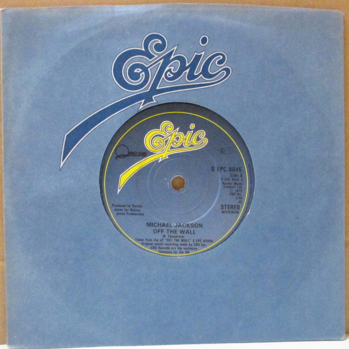 MICHAEL JACKSON (マイケル・ジャクソン) - Off The Wall (UK オリジナル 7"+カンパニー・スリーブ)