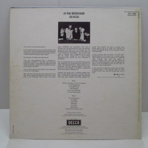 GENESIS - In The Beginning (1st) (UK '74 Re Stereo LP/Diff CS)