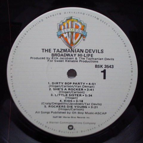 TAZMANIAN DEVILS, THE (タズマニアン・デヴィルズ) - Broadway Hi - Life (US Orig.LP/Promo Stamped CVR)