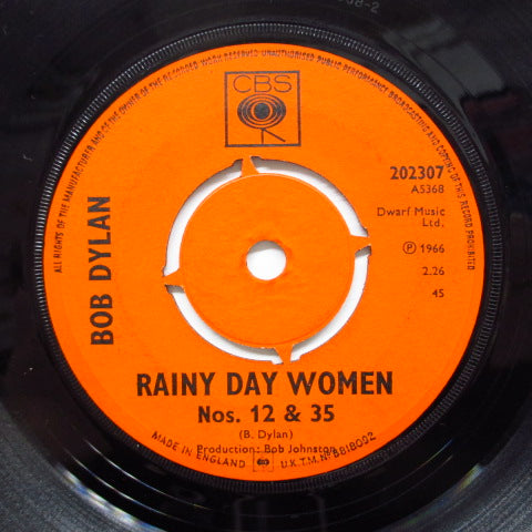 BOB DYLAN (ボブ・ディラン) - Rainy Day Women Nos. #12 & 35 (UK Orig)