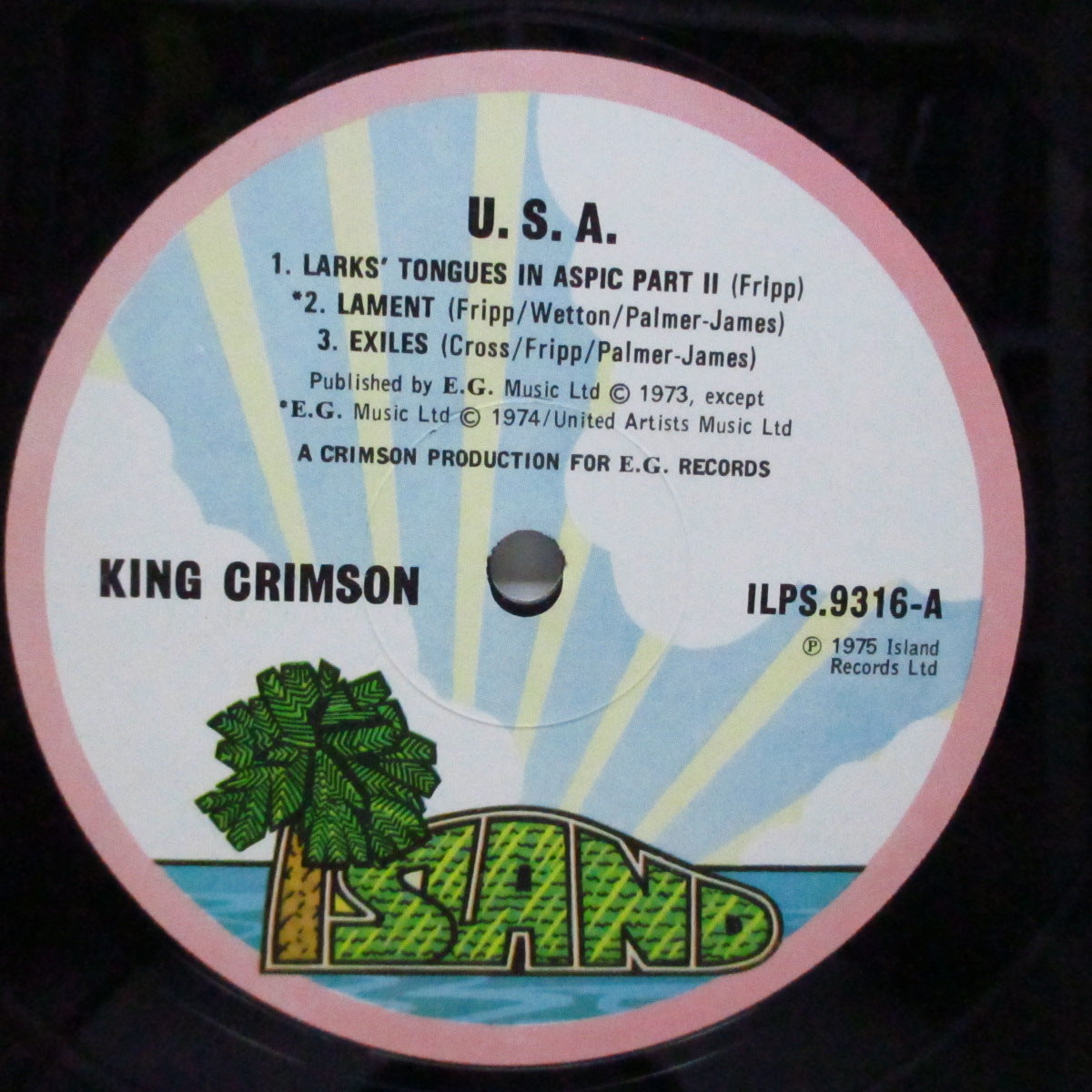 KING CRIMSON (キング・クリムゾン) - U.S.A. (UK オリジナル LP/両面コーティングジャケ)