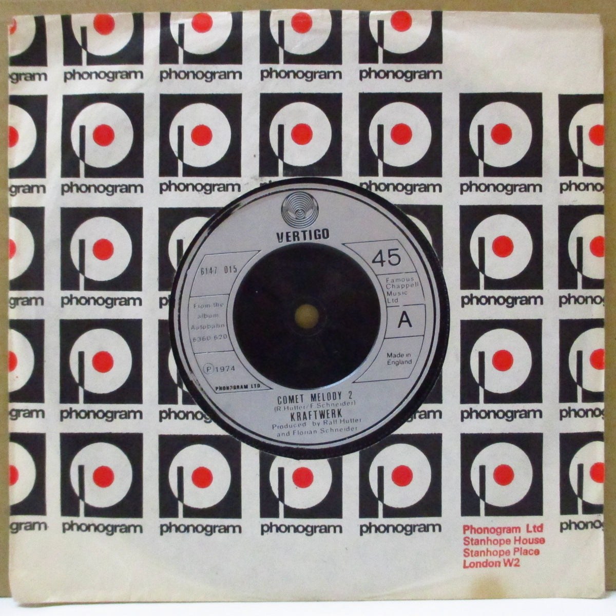 KRAFTWERK (クラフトワーク) - Comet Melody (UK オリジナル 7"+カンパニースリーブ)