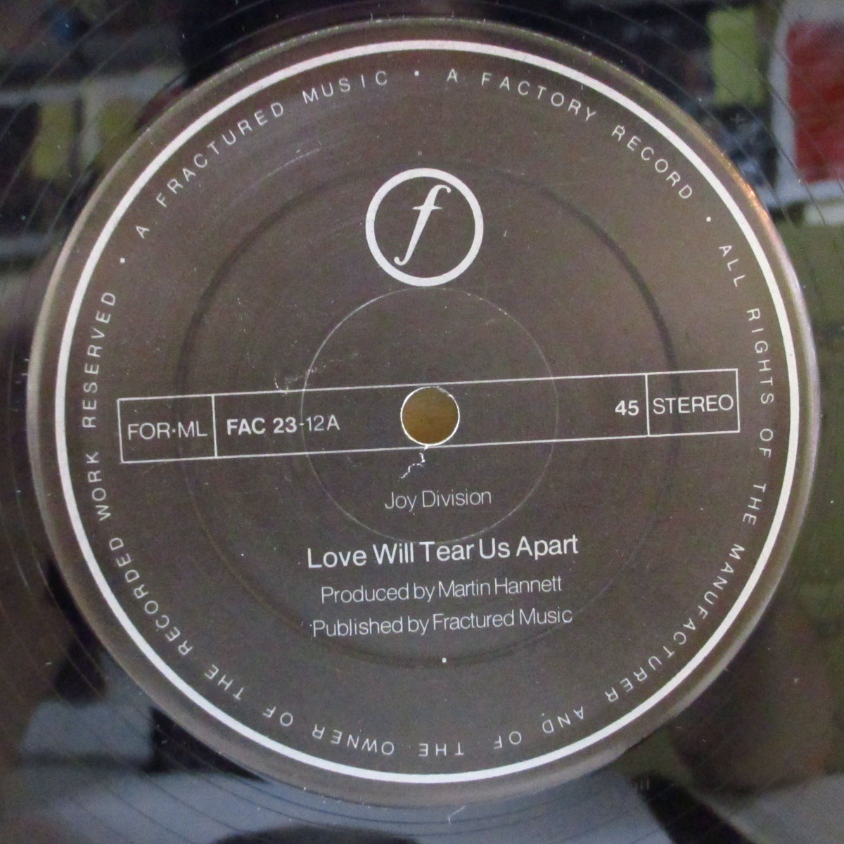 JOY DIVISION (ジョイ・ディヴィジョン) - Love Will Tear Us Apart +2 (UK オリジナル 12"/両面コーティングジャケ)