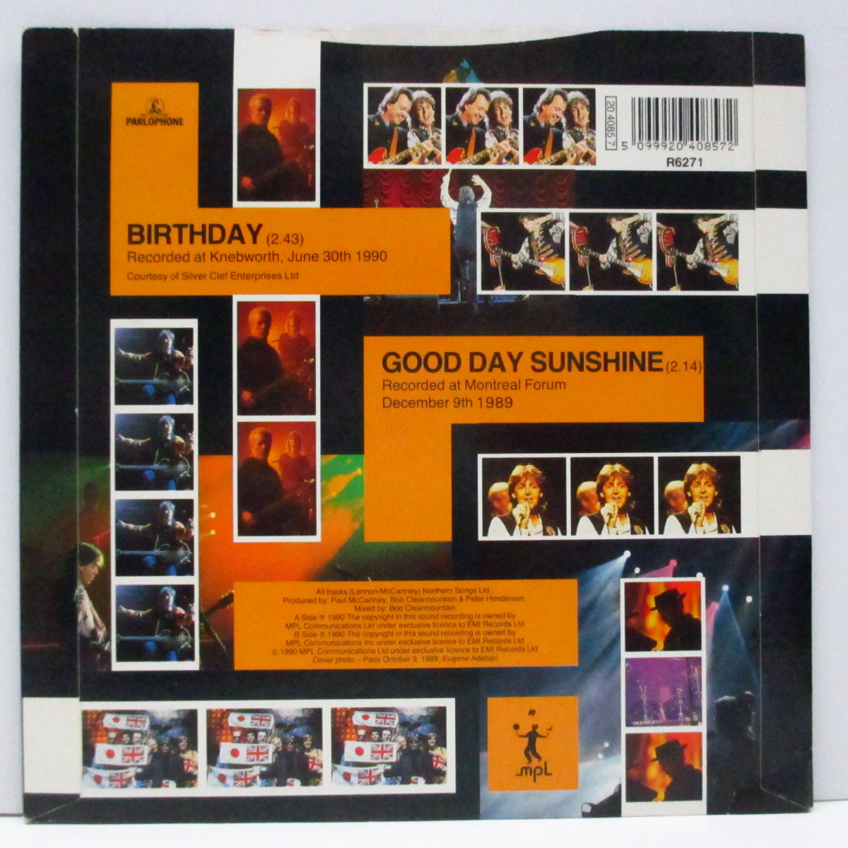 PAUL McCARTNEY (ポール・マッカートニー) - Birthday (UK オリジナル「銀ラベ、フラットセンター」7"+光沢固紙ジャケ)