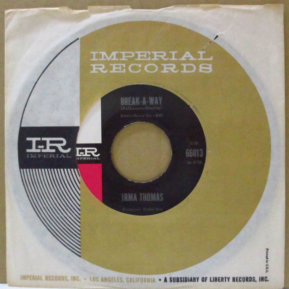 IRMA THOMAS (アーマ・トーマス) - Break-A-Way (US Orig.7"+CS)