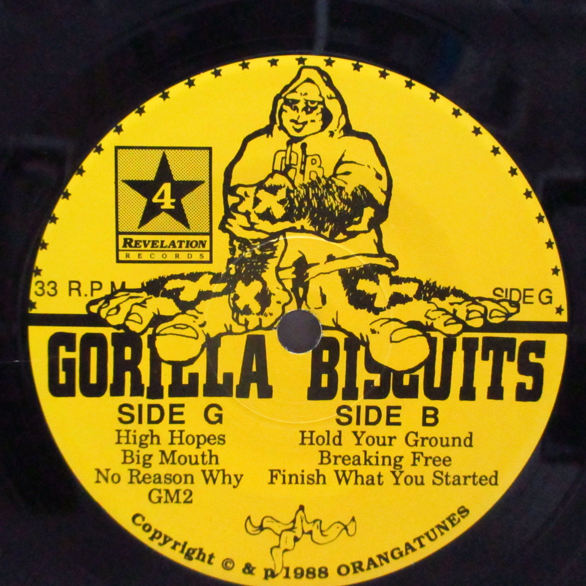 GORILLA BISCUITS (ゴリラ・ビスケッツ) - S.T. (US '92 Reissue Black Vinyl 7"+Red Logo CVR)